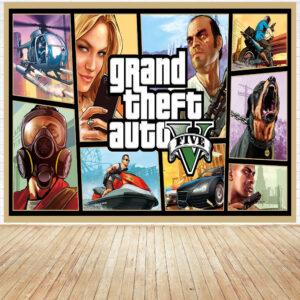 تابلو شاسی مدل گیمینگ طرح پوستر بازی game کامپیوتر ی محبوب GTA جی تی ای کد 1086 | 10×15 سانتی متر | گارانتی اصالت و سلامت فیزیکی کالا