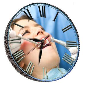 ساعت دیواری مدل دندانپزشکی | آبی روشن | گارانتی اصالت و سلامت فیزیکی کالا