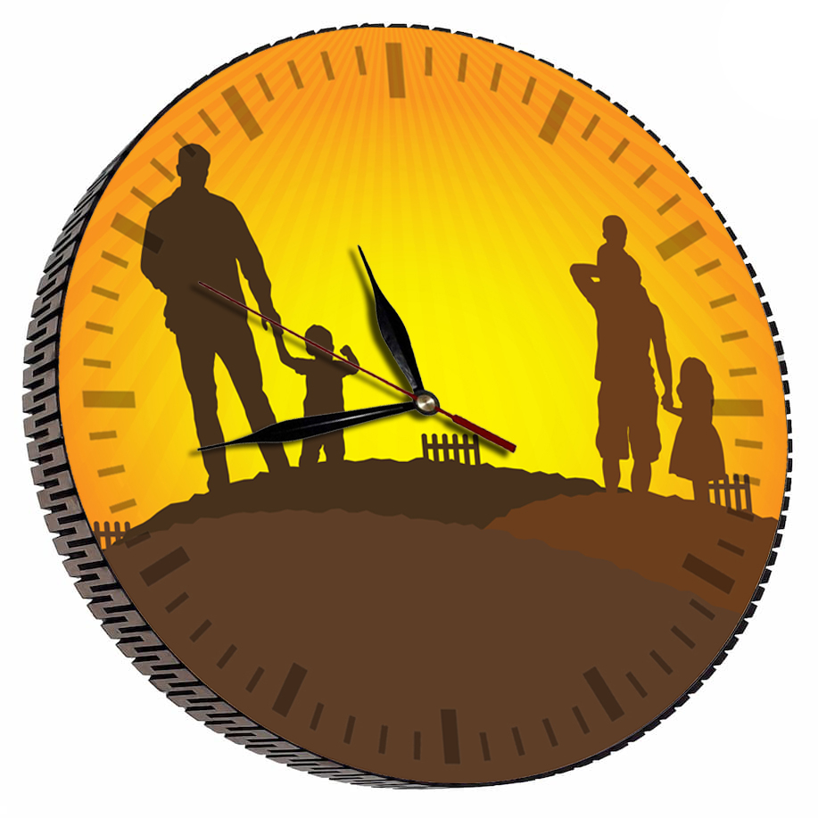 ساعت دیواری مدل خانواده | چند رنگ | گارانتی اصالت و سلامت فیزیکی کالا