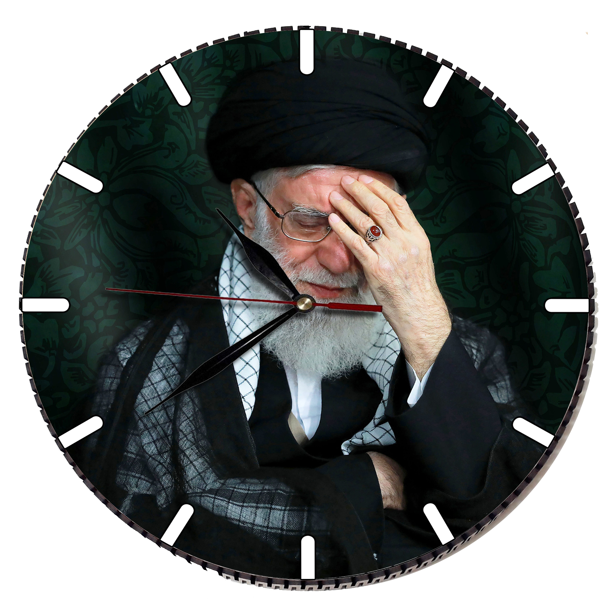 ساعت دیواری مدل امام خامنه ای | مشکی | گارانتی اصالت و سلامت فیزیکی کالا - تصویر 3