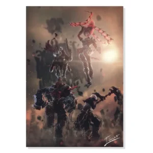 تابلو شاسی طرح گیمینگ سوارکاران دارکسایدرز Darksiders War Death Fury Strife Horseman