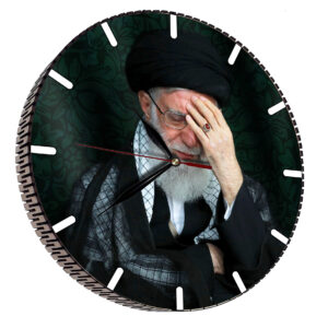 ساعت دیواری مدل امام خامنه ای | مشکی | گارانتی اصالت و سلامت فیزیکی کالا
