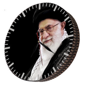 ساعت دیواری مدل رهبری | مشکی | گارانتی اصالت و سلامت فیزیکی کالا