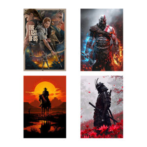 تابلو شاسی طرح گیمینگ gaming کد 053 مجموعه 4 عددی