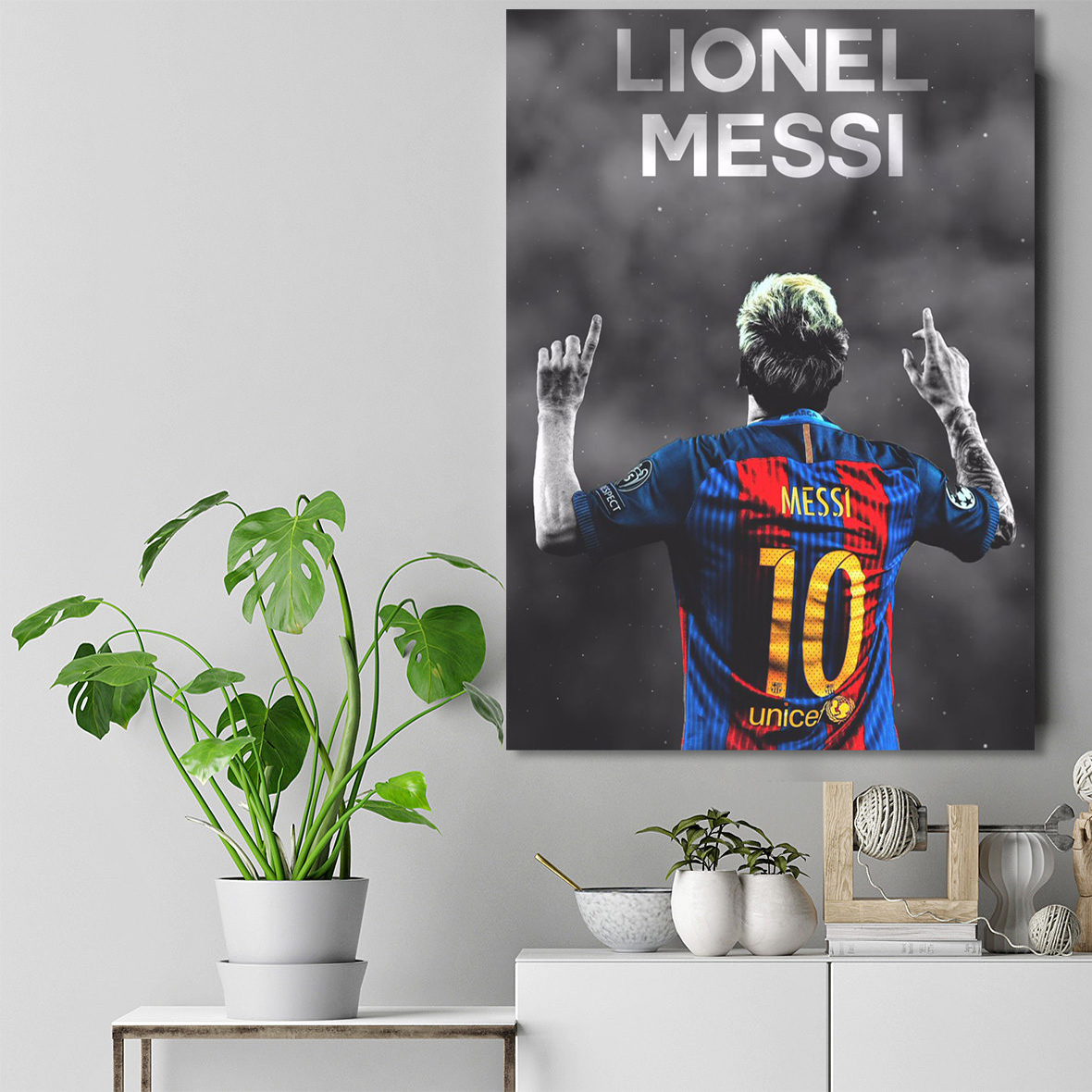 تابلو شاسی گالری استاربوی طرح مسی مدل Football 1