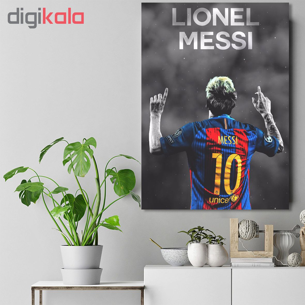 تابلو شاسی گالری استاربوی طرح مسی مدل Football 1 - تصویر 3