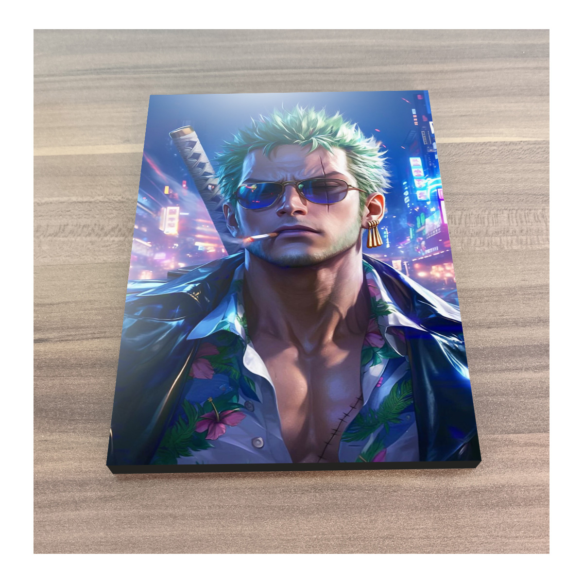 تابلو شاسی گوفی مدل زورو انیمه وان پیس طرح One Piece Zoro کد STYL154 - تصویر 3