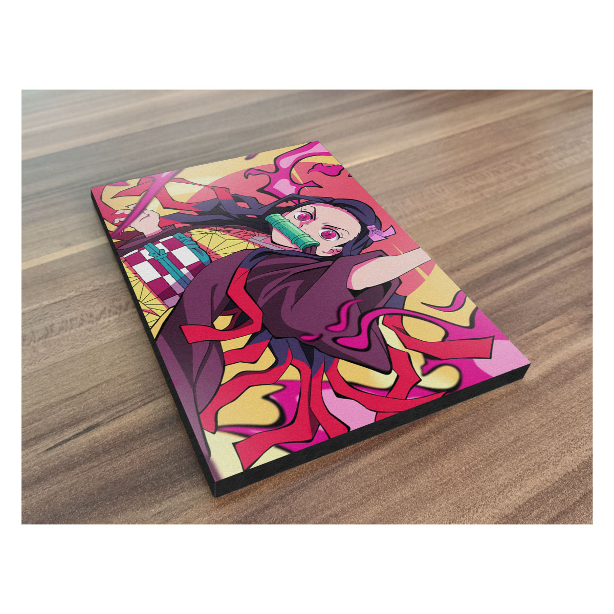تابلو شاسی گوفی مدل نزوکو دیمن اسلیر طرح انیمه شیطان کش Demon Slayer Nezuko کد RED47 - تصویر 2